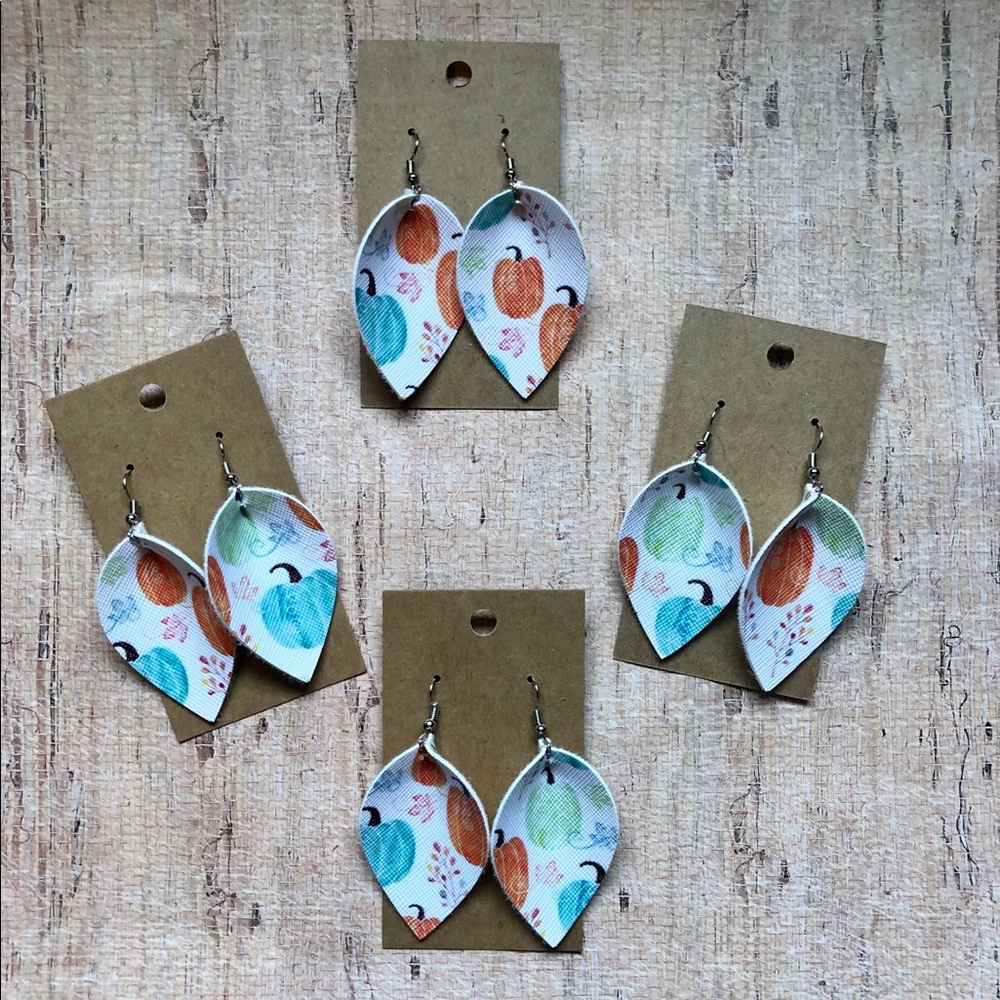 Handmade Fall Pumpkin Earrings
